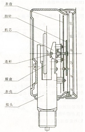 膜盒壓力表結(jié)構(gòu)圖